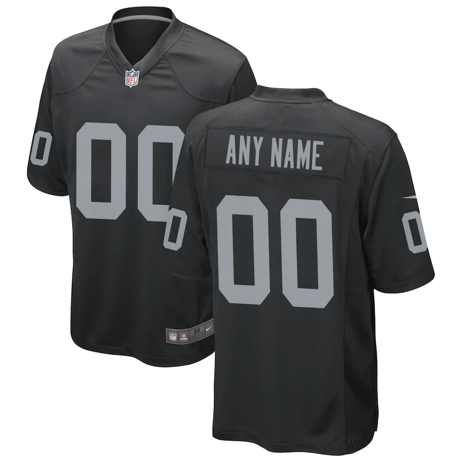 Men Home Jersey NFL Customized Football Oakland Raiders Black Game NFL Jerseys->customized mlb jersey->Custom Jersey